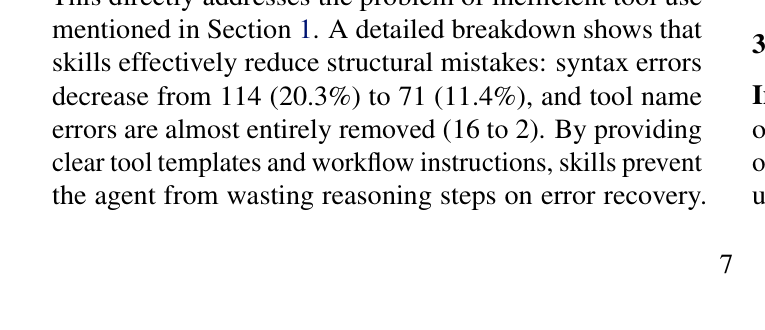 Table 3: Ablation study of performance (%) on VisualToolBench using Gemini-2.5-Pro. We systematically remove key components to evaluate their contribution. Δ represents the absolute performance drop compared to the full pipeline.