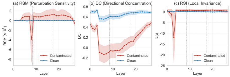 Figure 3: 오염 모델의 층별 표현 기하학 패턴