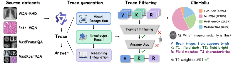 Figure 2: ClinHallu 구축 파이프라인