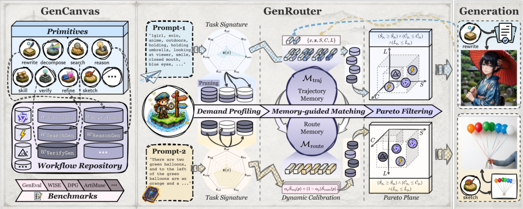 Figure 2: GenCanvas 및 GenRouter 구조