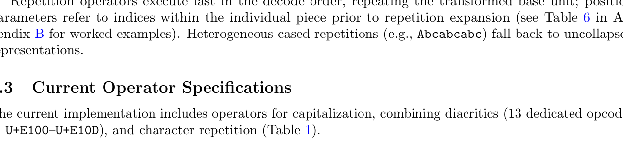 Table 1: 제안하는 opcode 프레임워크의 연산자와 기능을 정의한 핵심 테이블