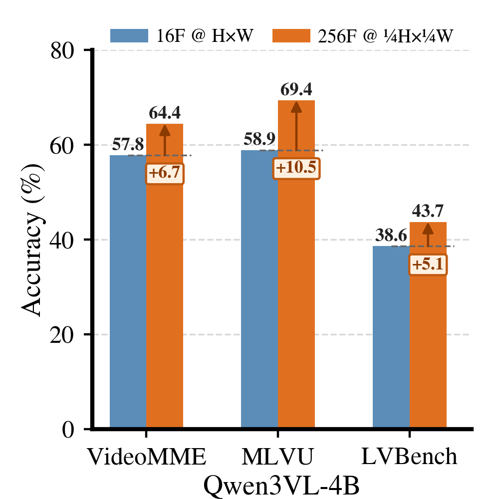 Figure 1: 효율적 비디오 이해의 3가지 핵심 레슨