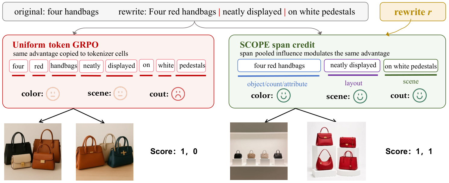Figure 1: SCOPE와 GRPO 비교